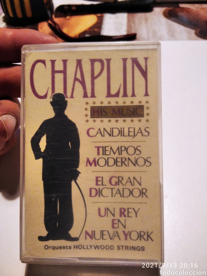 Casetes antiguos: Cinta casette Chaplin his music - Foto 1