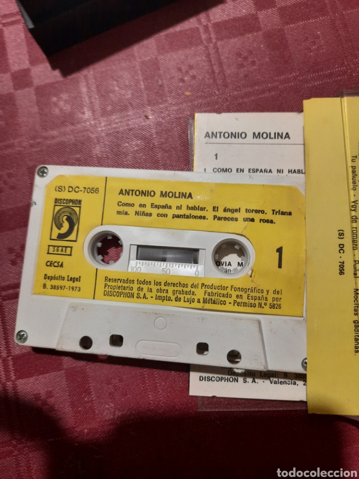 Casetes antiguos: Antonio Molina Casete Discophon 1973. - Foto 2