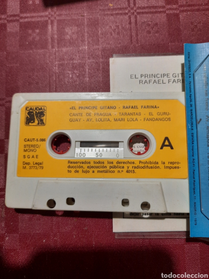 Casetes antiguos: Rafael Farina El Principe Gitano casete - Foto 2