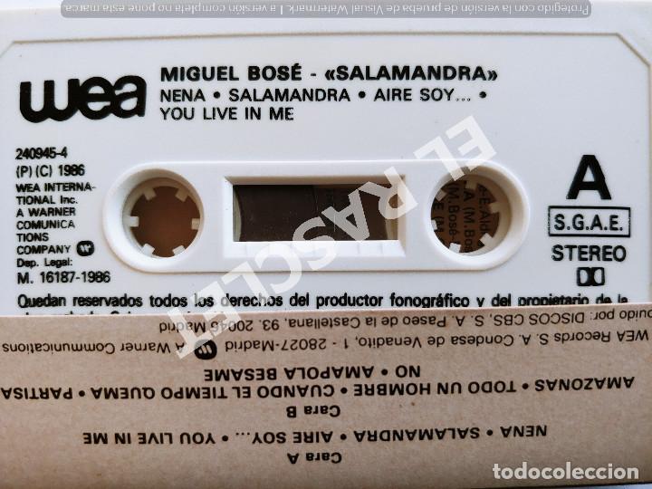 Casetes antiguos: CINTA CASSETTE DE :MIGUEL BOS&Eacute; - SALAMANDRA - Foto 2