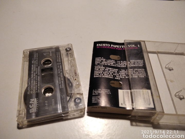 Casetes antiguos: Cinta casette Fausto Papetti - Foto 2