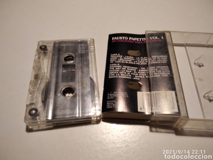 Casetes antiguos: Cinta casette Fausto Papetti - Foto 3
