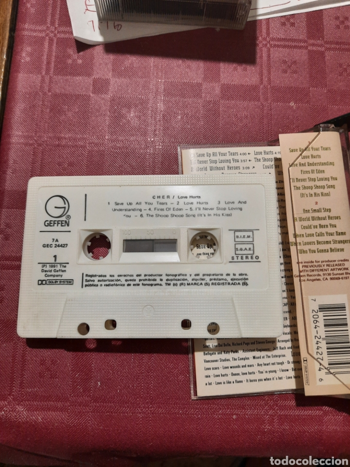Casetes antiguos: Cher Love Hurts casete - Foto 2