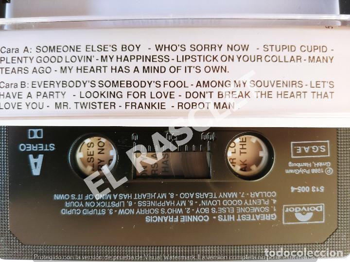 Casetes antiguos: CINTA CASSETTE DE : CREATEST HITS CONNIE FRANCIS - Foto 2