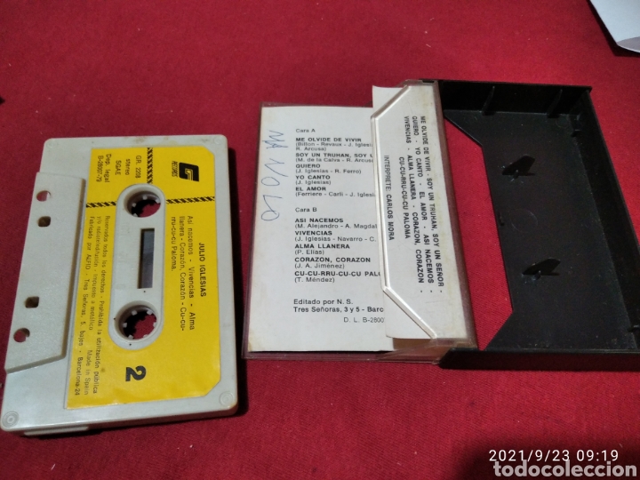 Casetes antiguos: Cinta casette julio Iglesias &eacute;xitos de oro - Foto 3