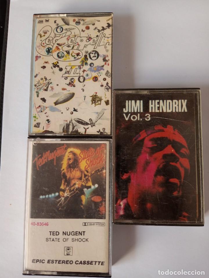 Casetes antiguos: Ted Nugent, Led Zeppelin,Jimi Hendrix. - Foto 1