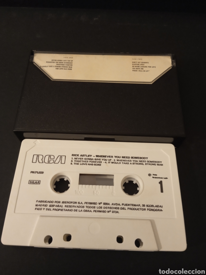 Casetes antiguos: Cassette RICK ASTLEY &rdquo; WHENEVER YOU NEED SOMEBODY &rdquo; - Foto 2