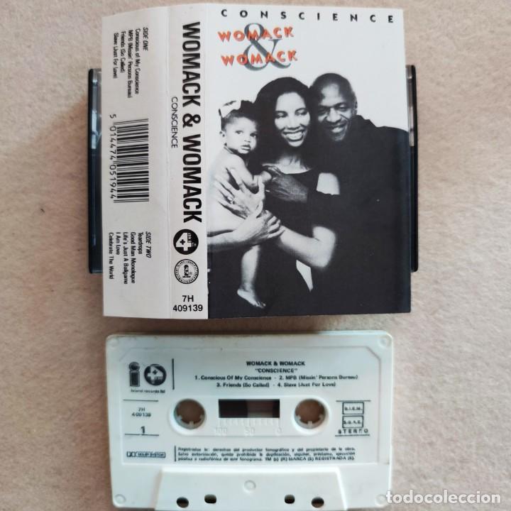 Casetes antiguos: Cassette Womack & Womack &ndash; Conscience - ISLAND 1988 - Foto 1