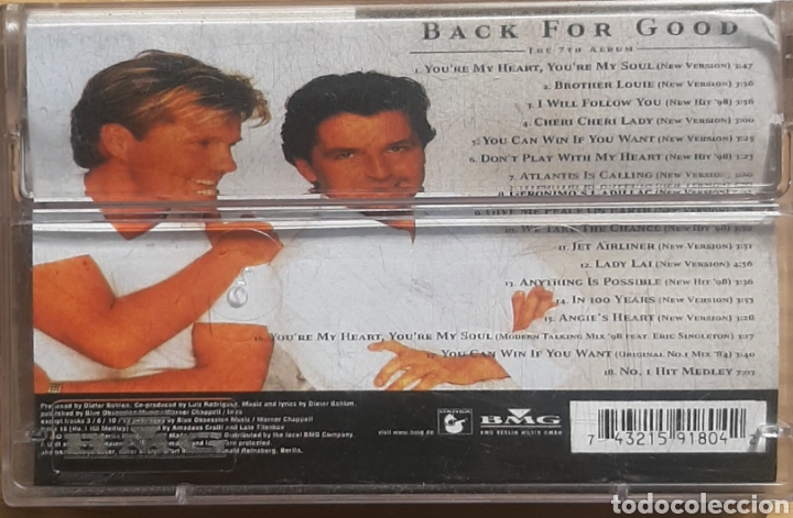 Casetes antiguos: MODERN TALKING BACK FOR GOOD Cassette - Foto 2