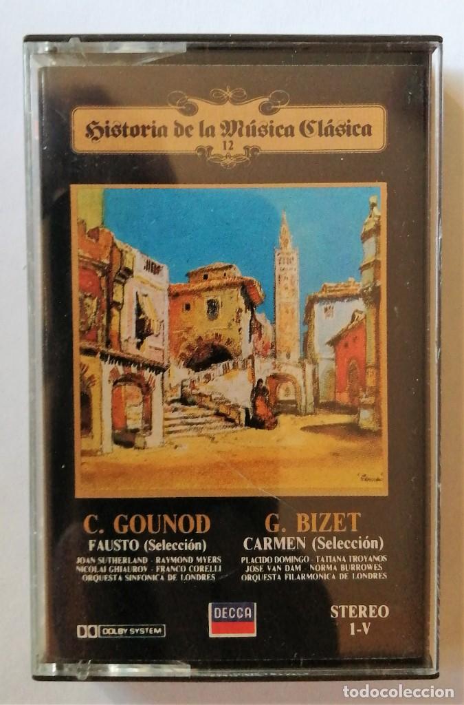 Casetes antiguos: HISTORIA DE LA MUSICA CLASICA N&ordm; 12 GOUNOD Y BIZET-CASETE