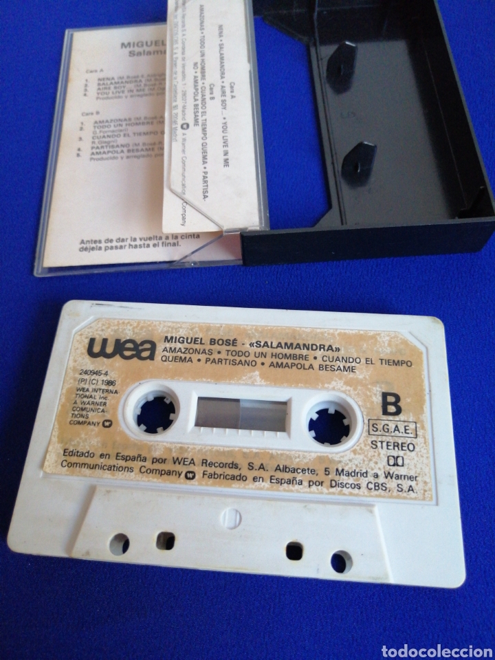 Casetes antiguos: MIGUEL BOSE - SALAMANDRA - Foto 4