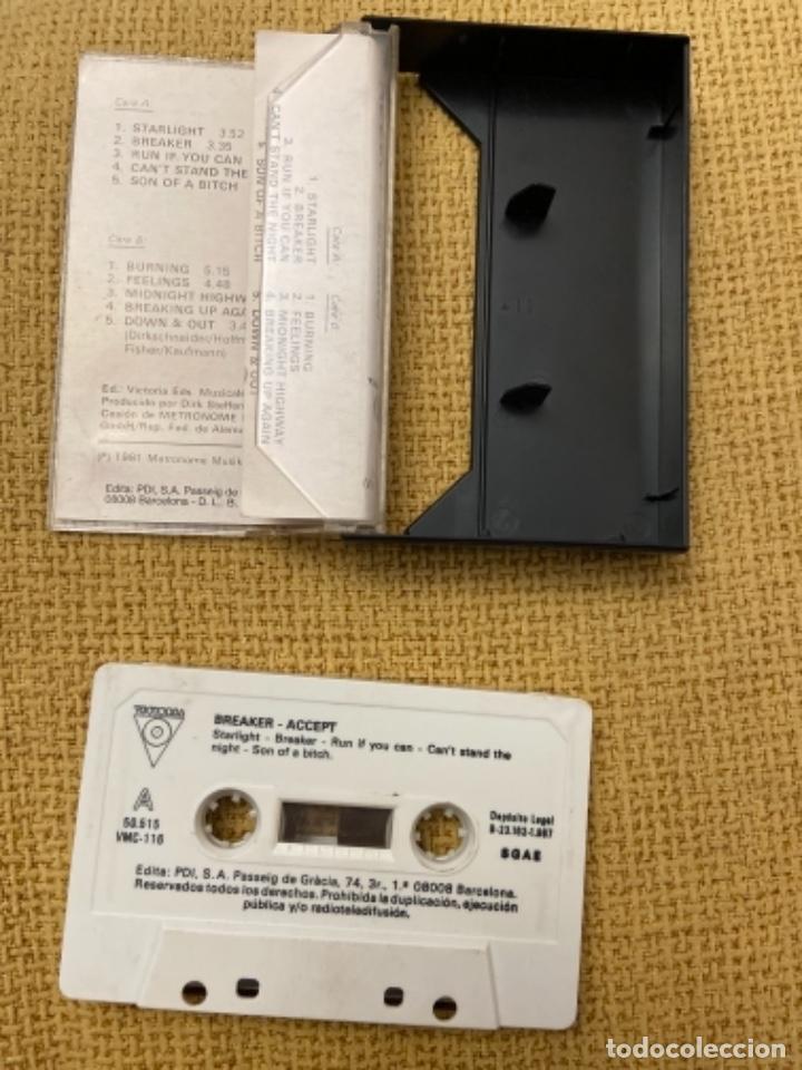 Casetes antiguos: Cinta de Cassette antigua Accept. Breaker - Foto 3