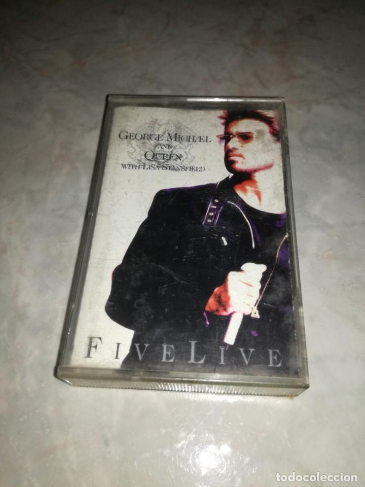 Casetes antiguos: GEORGE MICHAEL AND QUEEN-FIVE LIVE - Foto 1
