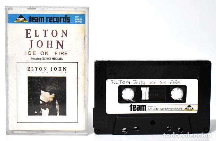 Casetes antiguos: Elton John - Ice on Fire. Casete Maxell - Foto 1