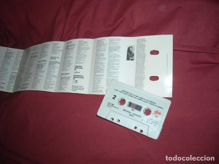 Casetes antiguos: MICHAEL JACKSON CASSETTE ORIGINAL BAD 1987 EPIC SPA - Foto 3