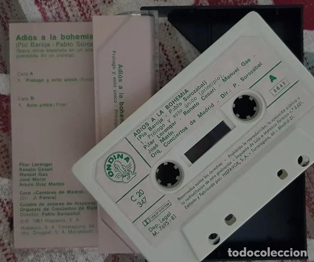 Casetes antiguos: ADI&Oacute;S A LA BOHEMIA cassette. HISPAVOX 1981. - Foto 3