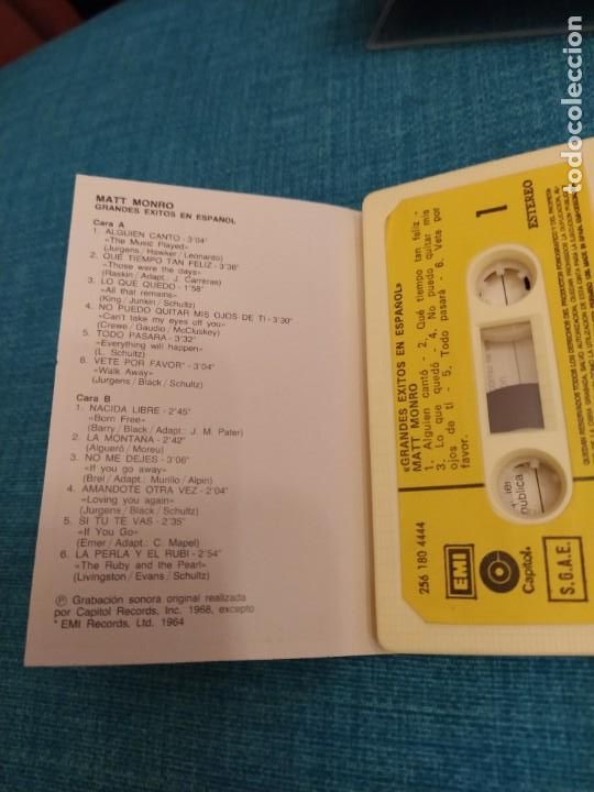 Casetes antiguos: Matt Monro grandes &eacute;xitos en espa&ntilde;ol cassette - Foto 2