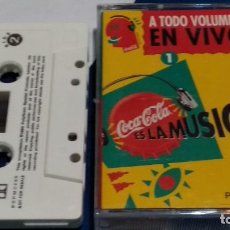 Casetes antiguos: CASETE CINTA PROMO (A TODO VOLUMEN EN VIVO - COCA COLA ES LA MUSICA ) 1993 POLYGRAM - ROCK