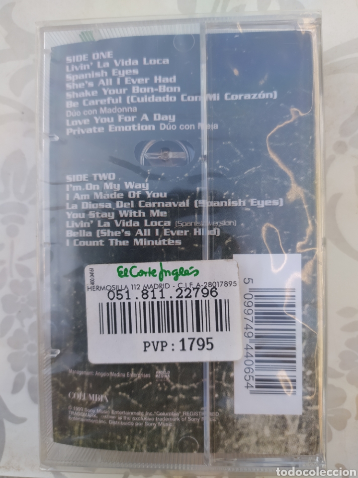 Casetes antiguos: Casette Ricky Mart&iacute;n precintada - Foto 2