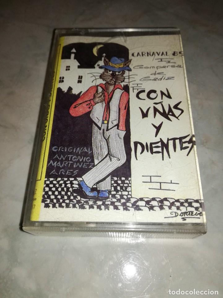 Casetes antiguos: CON U&Ntilde;AS Y DIENTES-CARNAVAL 89-COMPARSA DE CADIZ