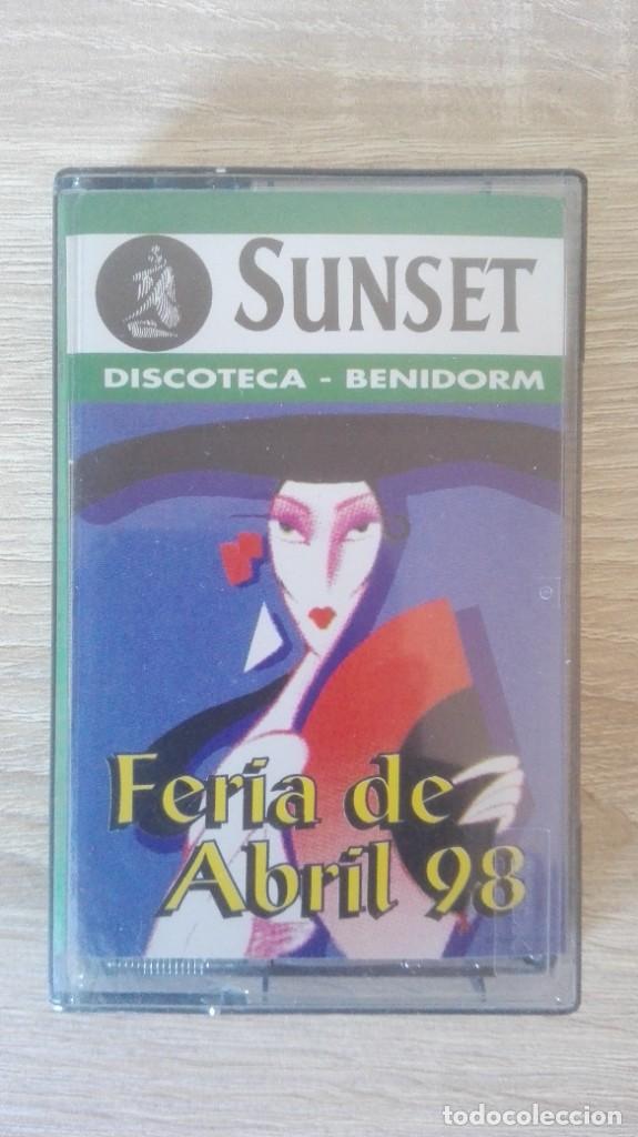 Casetes antiguos: DISCOTECA SUNSET-BENIDORM-FERIA DE ABRIL DE 1998-CASSETTE-SEVILLANAS.