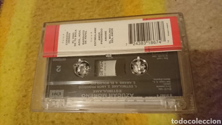 Casetes antiguos: Az&uacute;car Moreno - Estim&uacute;lame - cassette - Foto 2