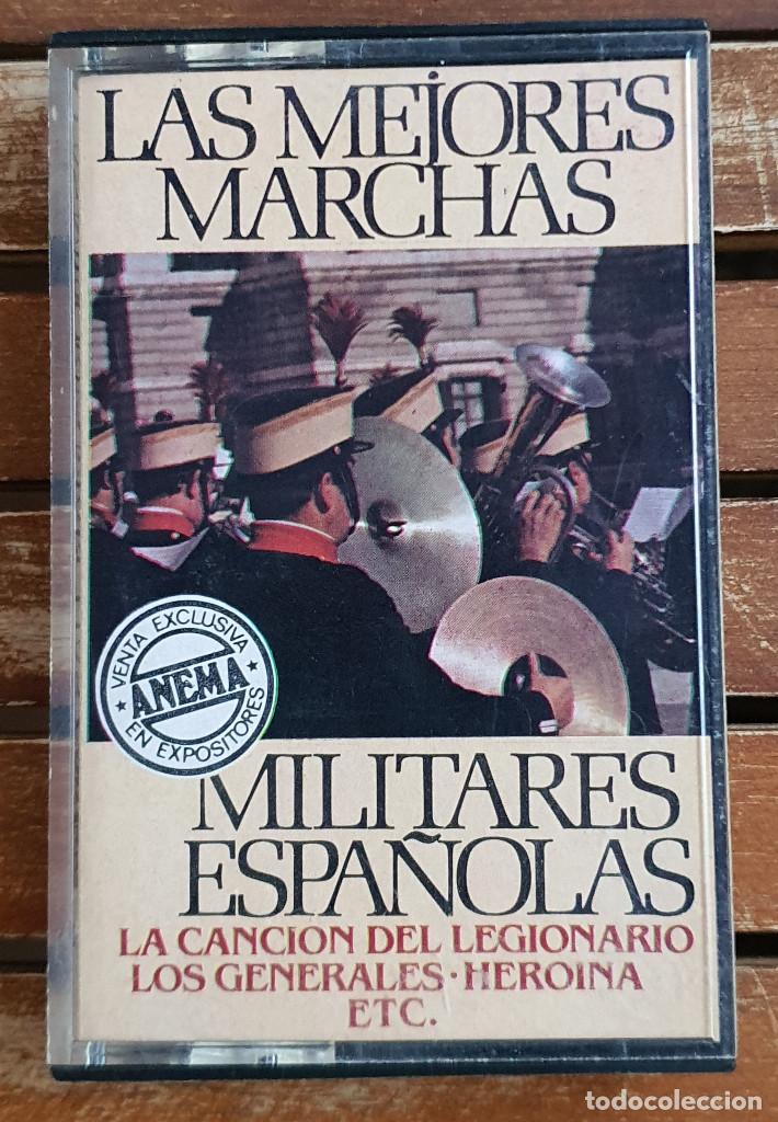 Casetes antiguos: CASSETTES - CINTA CASETE - LAS MEJORES MARCHAS MILITARES ESPA&Ntilde;OLAS - 1979