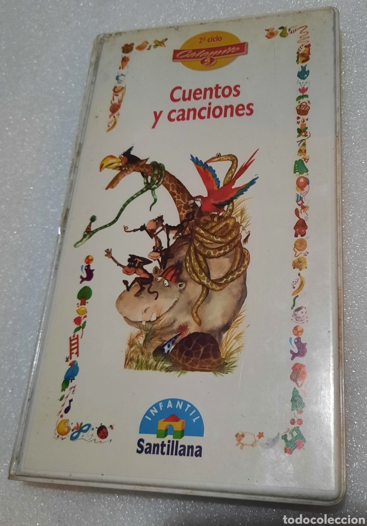 Casetes antiguos: Cuentos y canciones. Santillana. Cassette