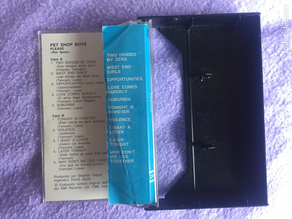 Casetes antiguos: Pet Shop Boys please / casete - Foto 4