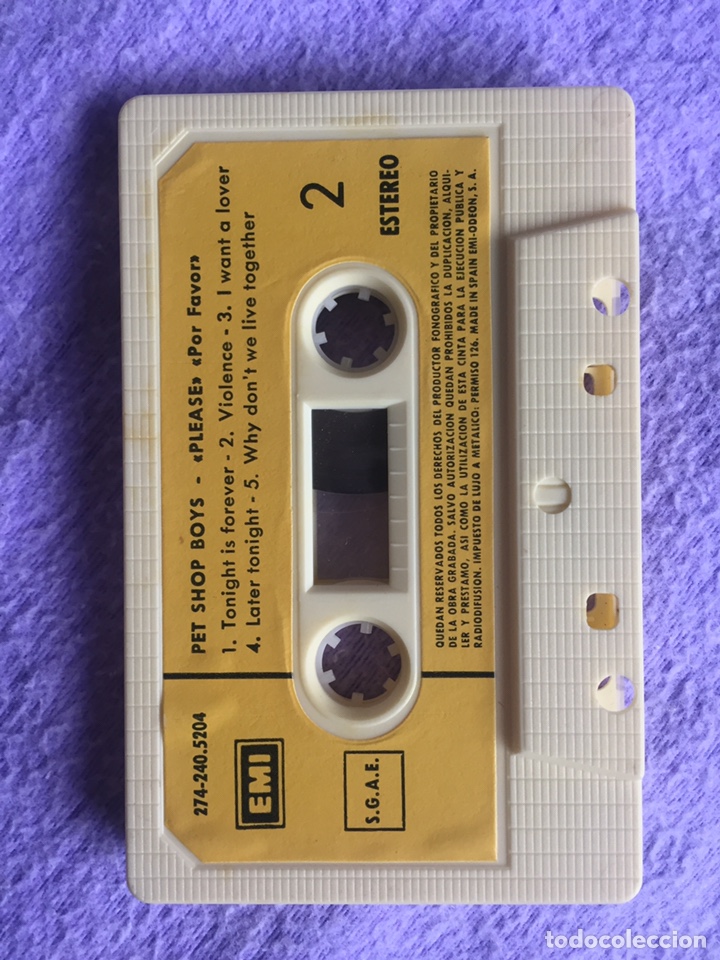 Casetes antiguos: Pet Shop Boys please / casete - Foto 7
