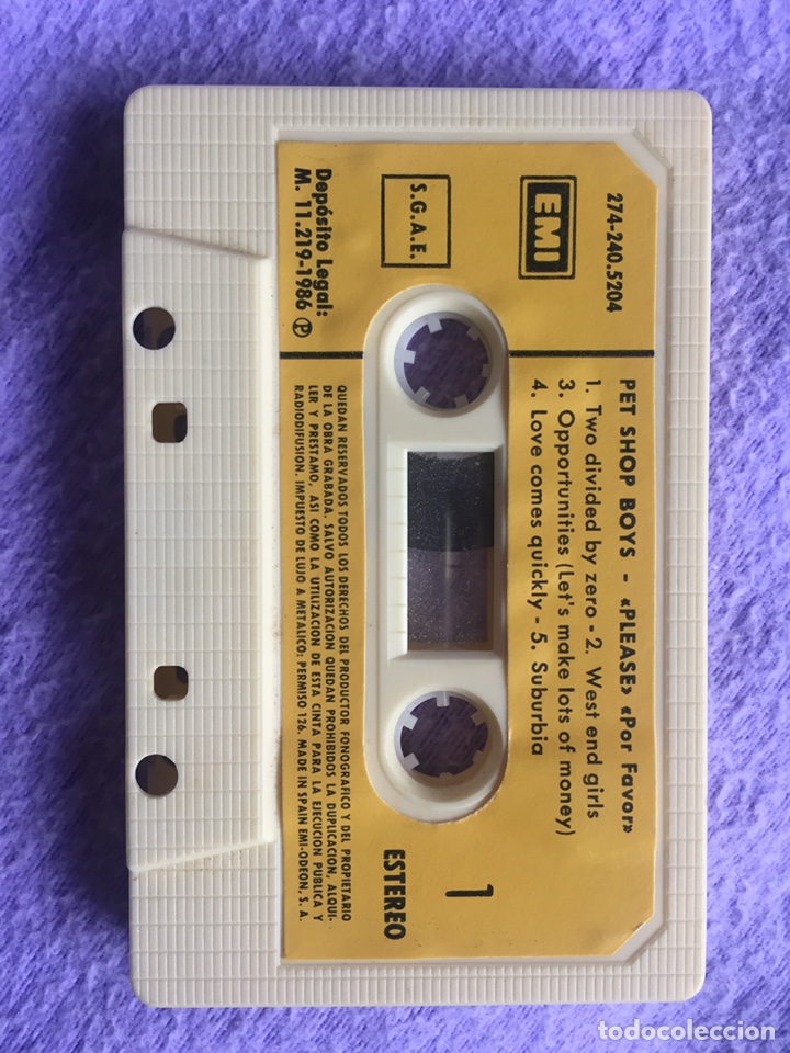 Casetes antiguos: Pet Shop Boys please / casete - Foto 8
