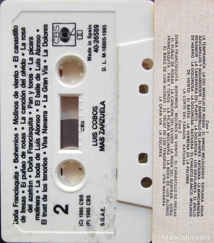 Casetes antiguos: LUIS COBOS - M&Aacute;S ZARZUELA - Foto 2