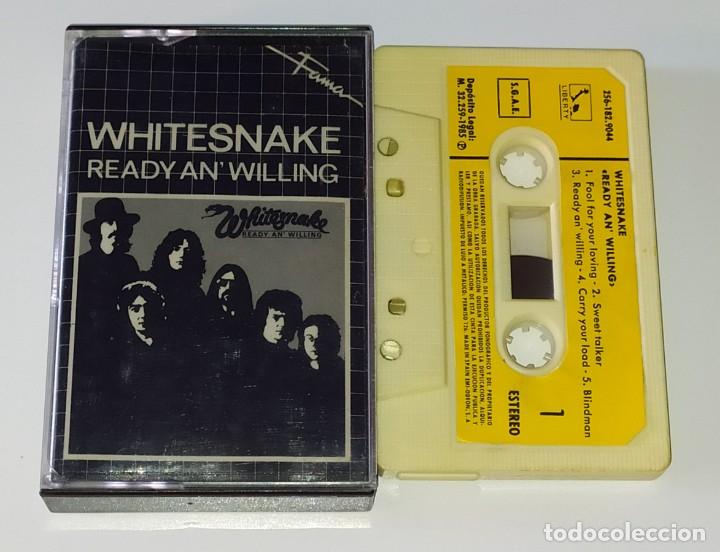 Casetes antiguos: CASSETTE WHITESNAKE - READY AN&acute; WILLING - Foto 1