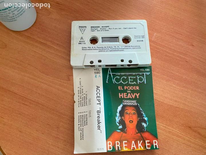 Casetes antiguos: ACCEPT (BREAKER EL PODER DEL HEAVY) CASSETTE 1987 ESPA&Ntilde;A (CAI1) - Foto 1