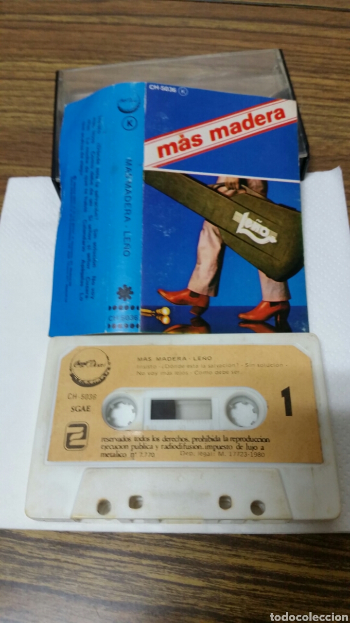 Casetes antiguos: LE&Ntilde;O M&Aacute;S MADERA Chapa Discos 1983 - Foto 5