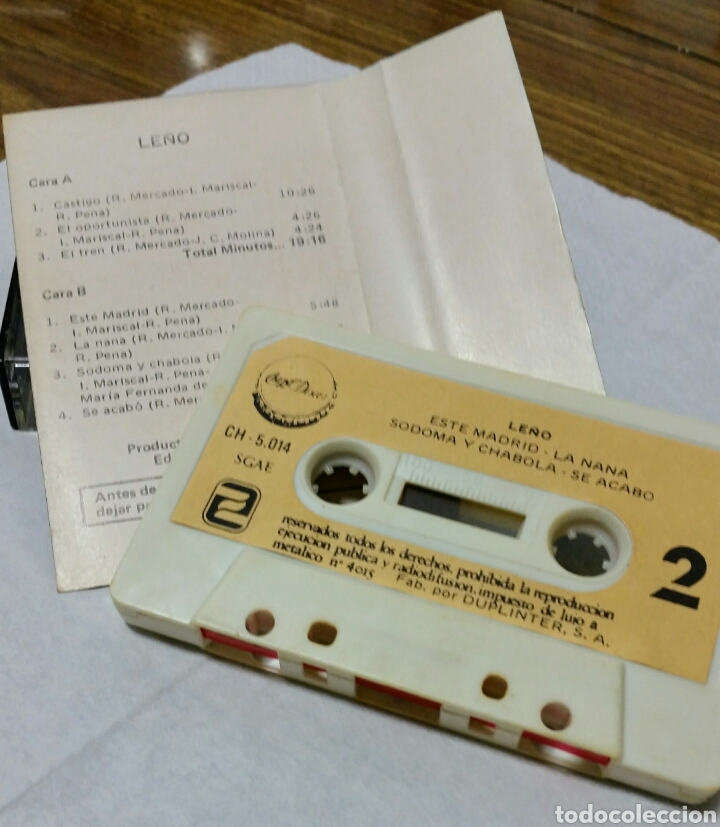 Casetes antiguos: Le&ntilde;o 1er Disco *Cassette* ChapaDiscos 1979 - Foto 3