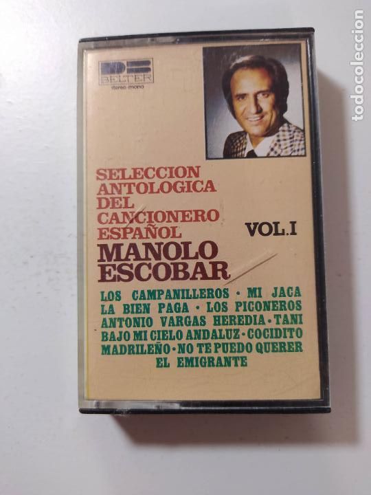 Cassette antiche: SELECCION ANTOLOGICA DEL CANCIONERO ESPA&Ntilde;OL VOLUMEN I. MANOLO ESCOBAR. CASETE. TDKCST40B