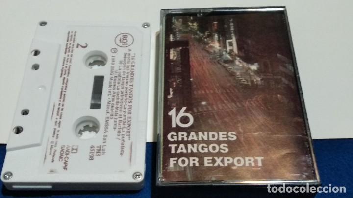 Casetes antiguos: CASETE CINTA CASSETTE ( 16 GRANDES TANGOS FOR EXPORT )1989 RCA ARGENTINA -