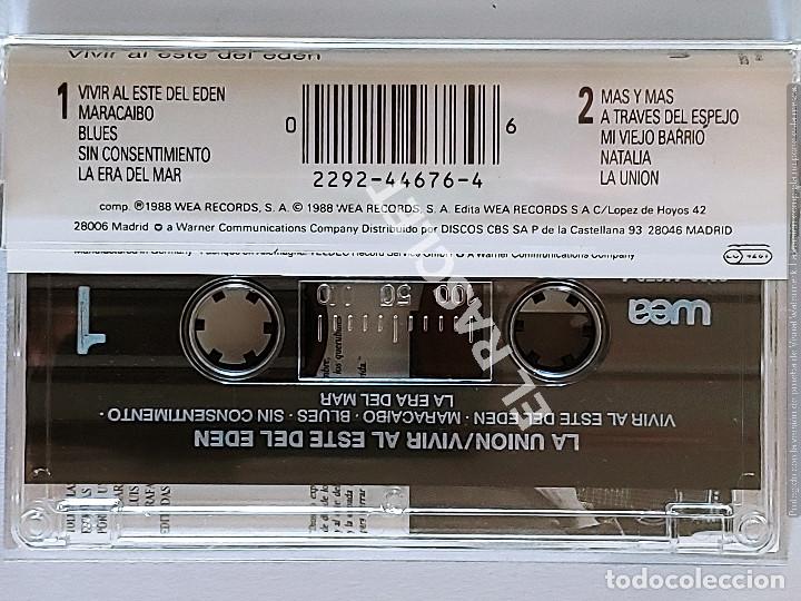Casetes antiguos: CINTA CASSETTE DE : LA UNION - VIVIR AL ESTE DEL EDEN - Foto 2