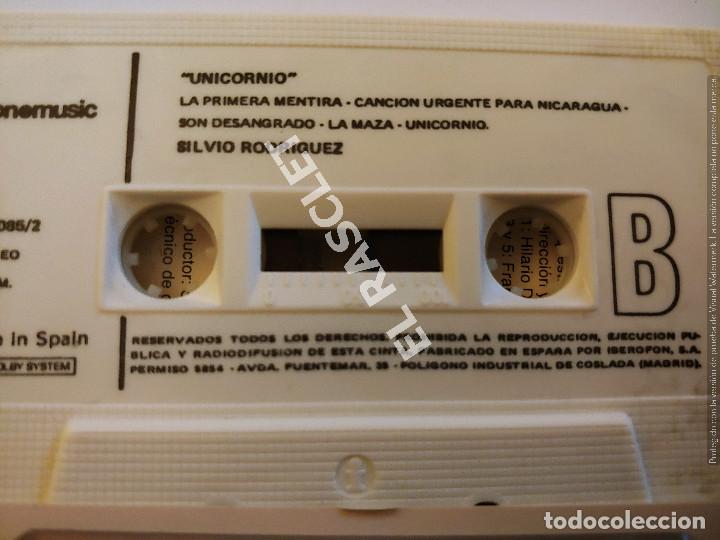 Casetes antiguos: CINTA CASSETTE DE : SILBIO RODRIGUEZ - UNICORNIO - Foto 2