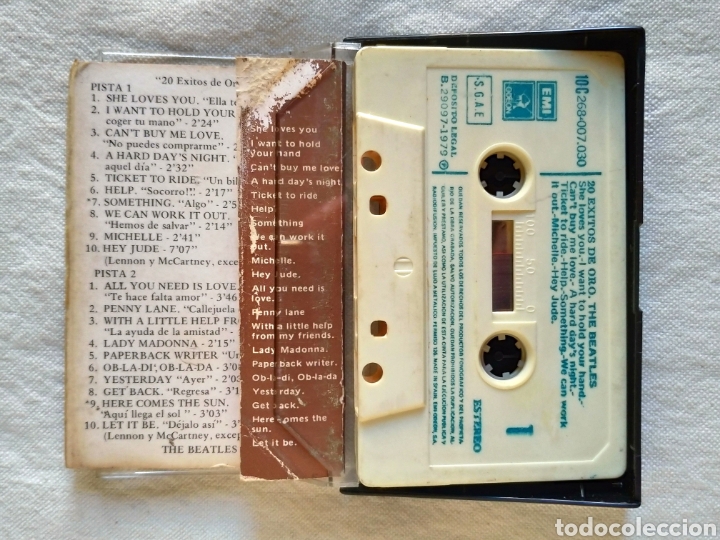 Casetes antiguos: Cassette The Beatles 20 &Eacute;xitos de Oro - Foto 2