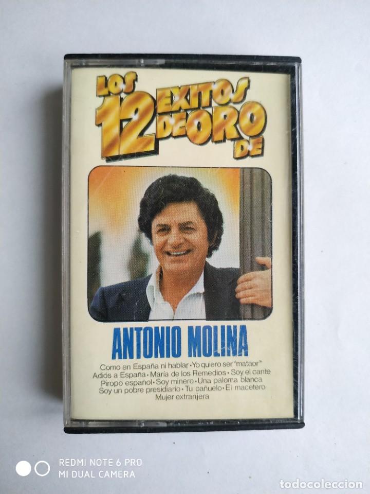 Casetes antiguos: CASETE 12 EXITOS DE ORO DE ANTONIO MOLINA - Foto 1