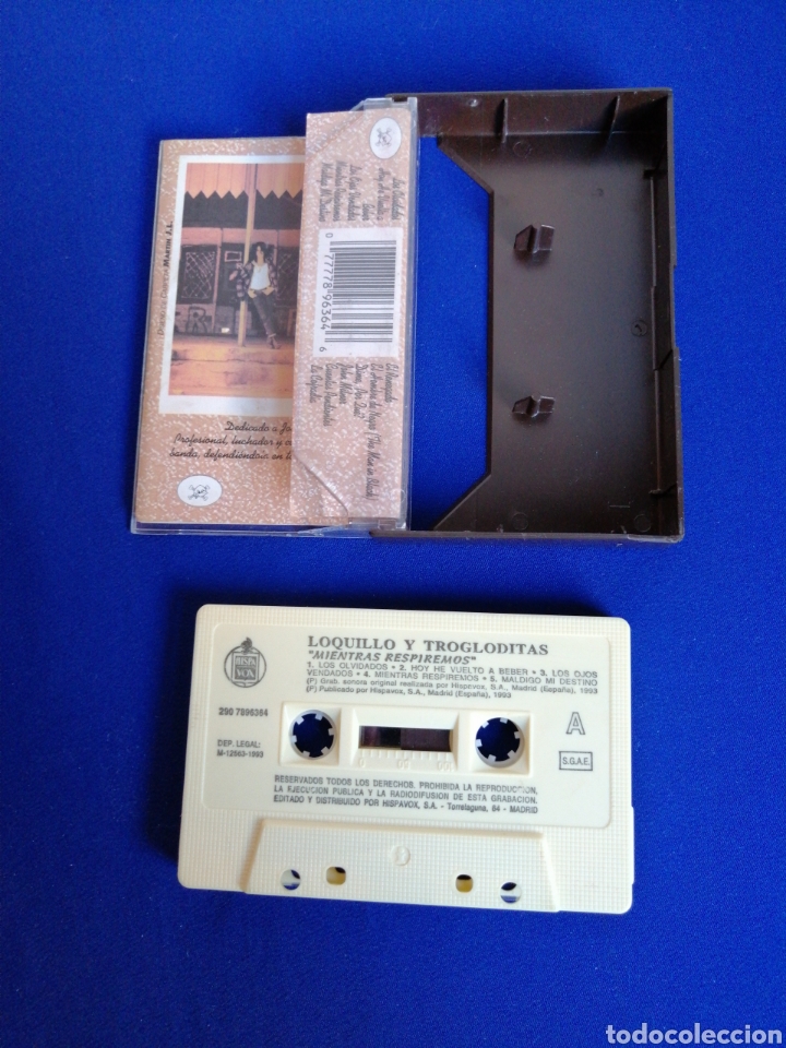 Casetes antiguos: LOQUILLO Y LOS TROGLODITAS - MIENTRAS RESPIREMOS - Foto 2