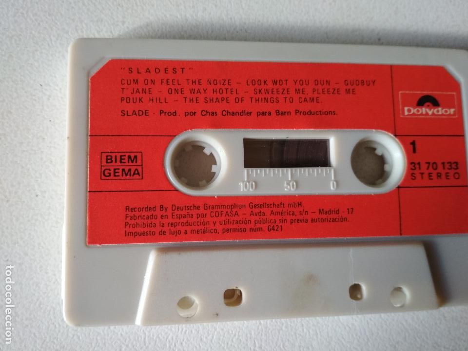 Casetes antiguos: SLADE SLADEST, 1973, POLIDOR - Foto 3
