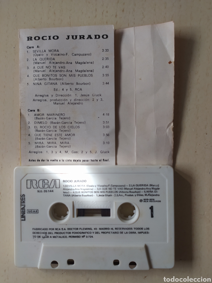 Casetes antiguos: Cassette Roc&iacute;o Jurado - Foto 3