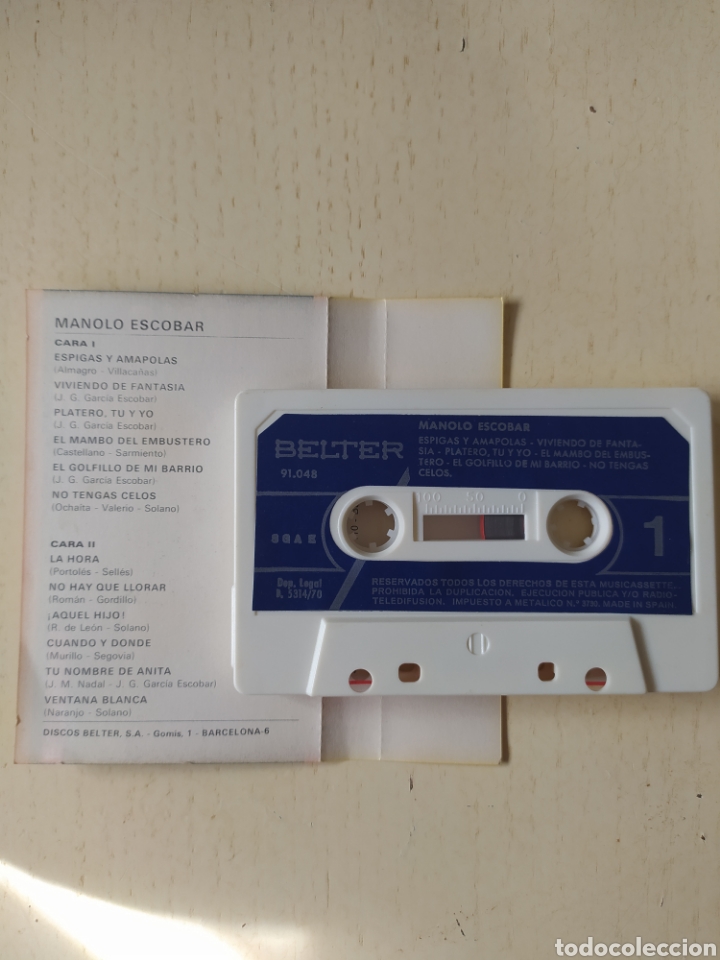 Casetes antiguos: Cassette Manolo Escobar - Foto 3
