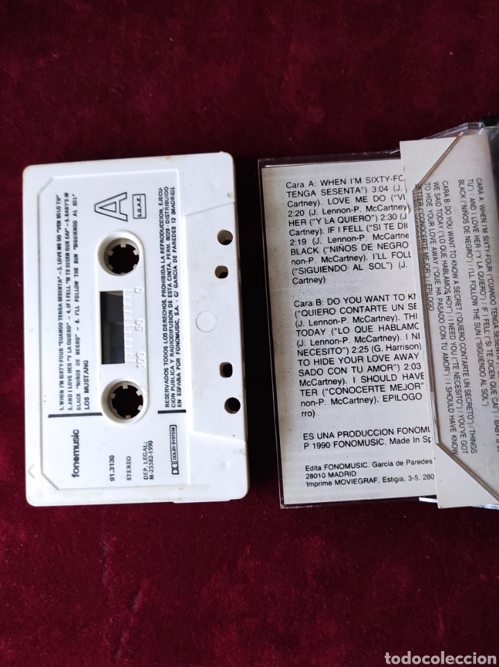 Casetes antiguos: LOS MUSTANG &eacute;xitos de THE BEATLES ( castellano ) - Foto 5