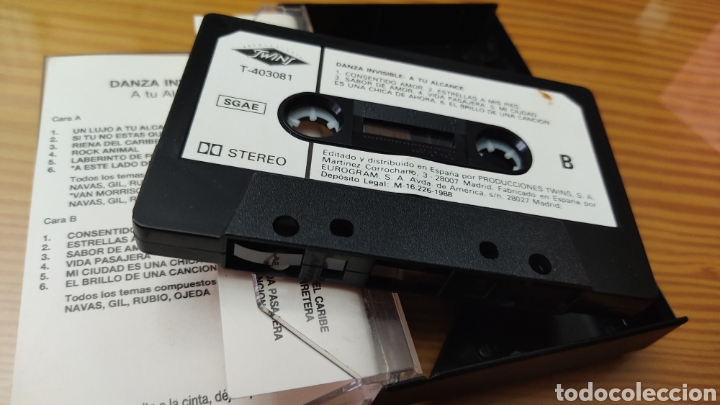 Casetes antiguos: Cassette de Danza invisible &rdquo;A Tu Alcance &rdquo; - Foto 4