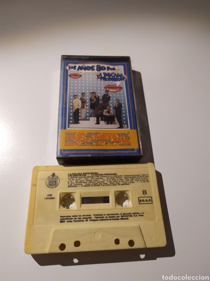 Casetes antiguos: LA D&Eacute;CADA PRODIGIOSA. LOS A&Ntilde;OS 80. HISPAVOX 1988. - Foto 1