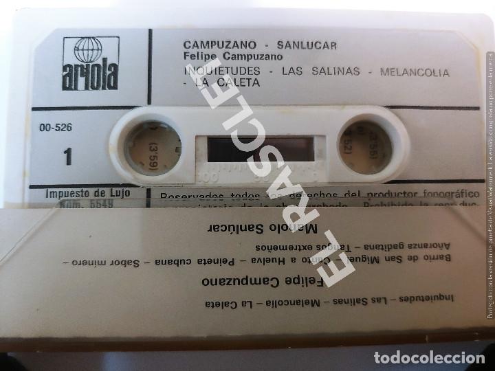 Casetes antiguos: CINTA CASSETTE DE : CAMPUZANO - SANLUCAR - Foto 2